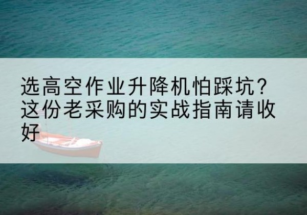 八公山高空作业升降机厂家推荐-选高空作业升降机怕踩坑？这份老采购的实战指南请收好