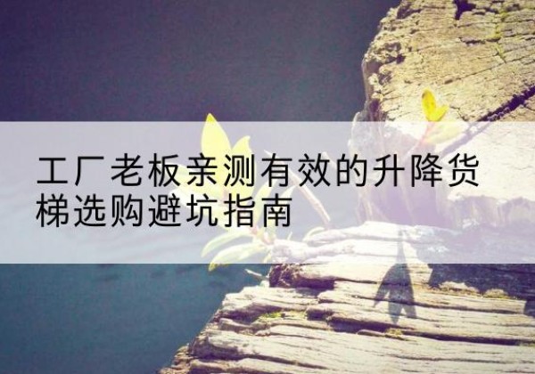 八公山升降货梯怎么选-工厂老板亲测有效的升降货梯选购避坑指南